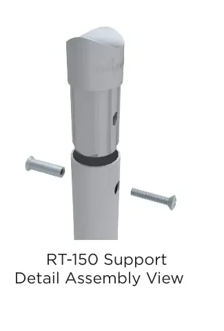 Tube adapter + mid post: RT150-43 ×12 · HW-RT150-TA ×24